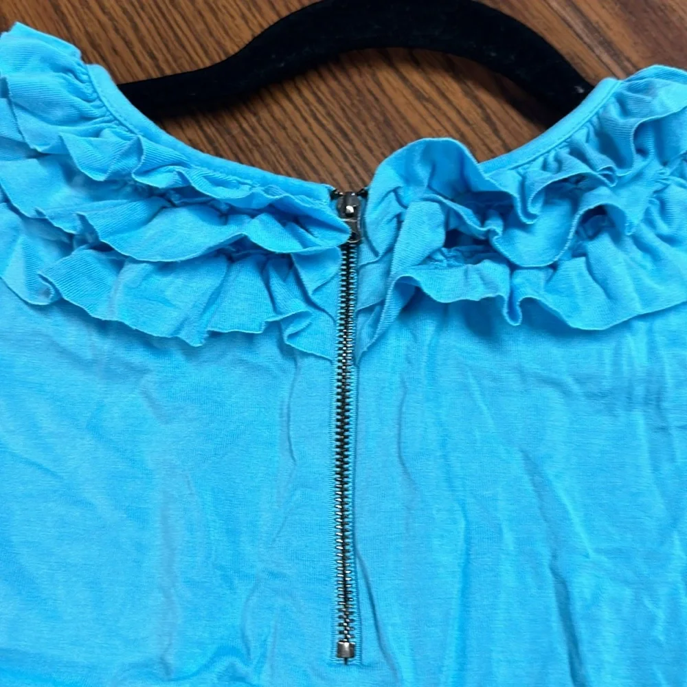 North Style Aqua Ruffle top - Picture 4 of 6